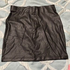 Fake Leather Skirt